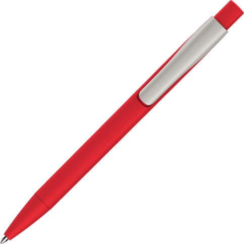 Ручка пластиковая шариковая Vivapens MASTER SOFT, красная фото 3