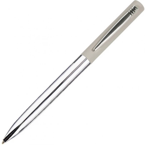 Ручка металлическая шариковая B1 Clipper, серебристая с бежевым фото 1