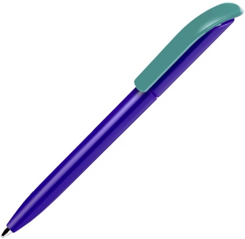 Ручка пластиковая шариковая SOLKE Vivaldi Color, синяя с бирюзовым фото 1