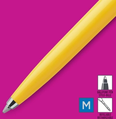 Шариковая ручка Parker Jotter Originals (2076056); Yellow CT; M синие чернила; блистер фото 7