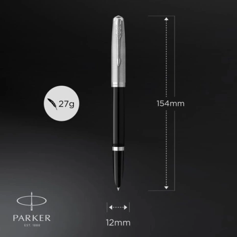 Перьевая ручка Parker 51 Core (2123491) Black CT; F сталь нержавеющая; подар.кор. фото 8