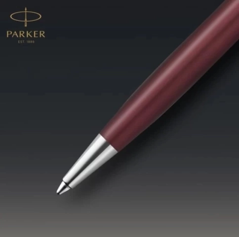 Шариковая ручка Parker Sonnet Premium K537 (2119783) Metal Red CT M; M черные чернила; подарочная коробка фото 3