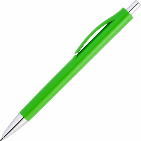 Ручка пластиковая шариковая Vivapens IGLA CHROME, салатовая фото 2