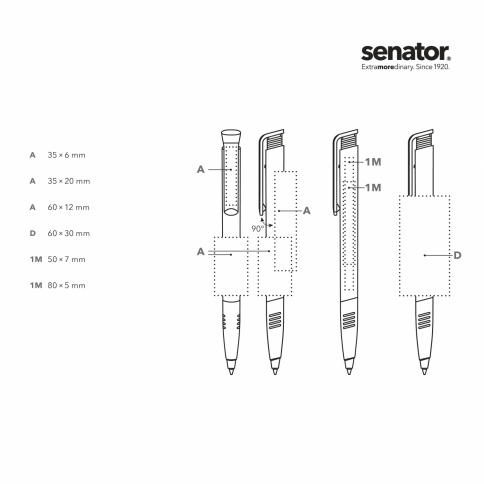 Шариковая ручка Senator Super Hit Clear Soft Grip Zone, тёмно-синяя фото 3