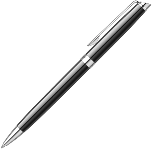Шариковая ручка Waterman Hemisphere (S0920570) Mars Black CT; M синие чернила; подарочная коробка фото 2