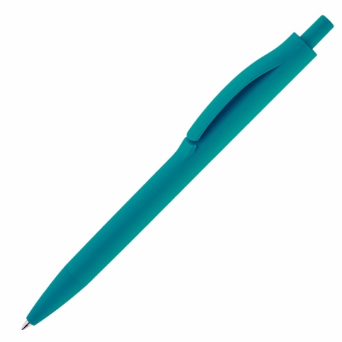 Ручка пластиковая шариковая Vivapens IGLA SOFT, бирюзовая фото 1