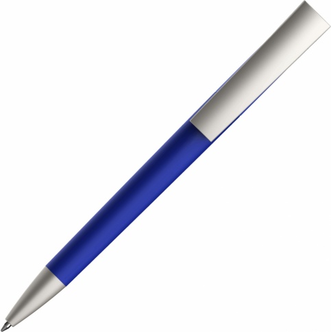 Ручка пластиковая шариковая Vivapens ZETA COLOR, синяя с серебристым фото 3