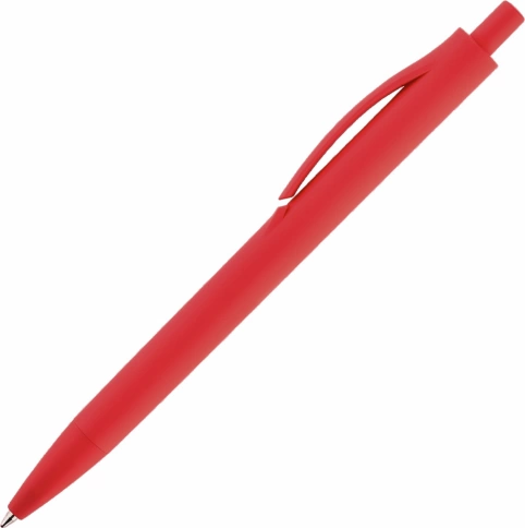 Ручка пластиковая шариковая Vivapens IGLA SOFT, красная фото 2