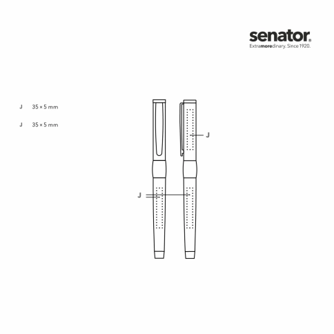 Перьевая ручка Senator Image Black Line, чёрная с серебристым фото 3