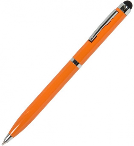Ручка металлическая шариковая B1 Clicker Touch, оранжевая фото 1