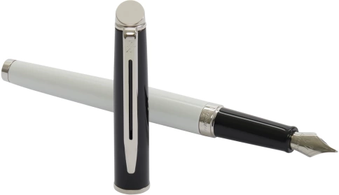 Перьевая ручка Waterman Hemisphere Colour Blocking (2202843) черный/белый; F сталь нержавеющая; подарочная коробка фото 6