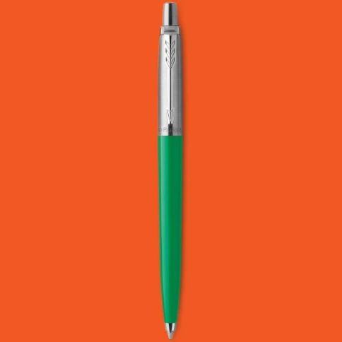 Шариковая ручка Parker Jotter Originals (2076058); Green CT; M синие чернила; блистер фото 6
