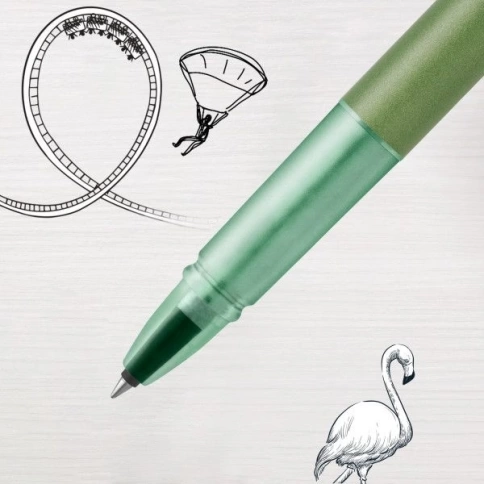 Роллер ручка Parker Vector XL (2159777) зеленый; F черные чернила; подарочная коробка фото 6