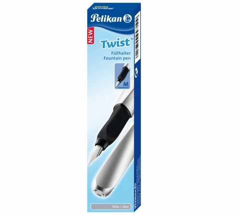 Ручка перьевая Pelikan Office Twist P457 (PL947101) Silver M перо сталь нержавеющая карт.уп. фото 5