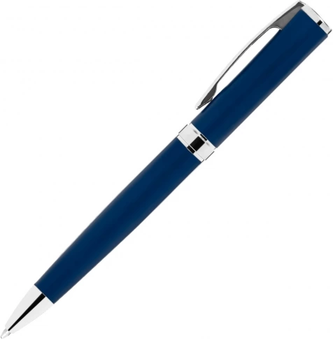 Ручка металлическая шариковая Vivapens Cosmo Mirror, синяя матовая с серебристым фото 2