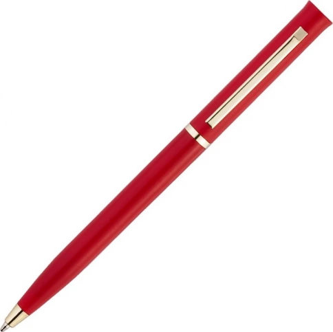 Ручка пластиковая шариковая Vivapens EUROPA GOLD, красная фото 3