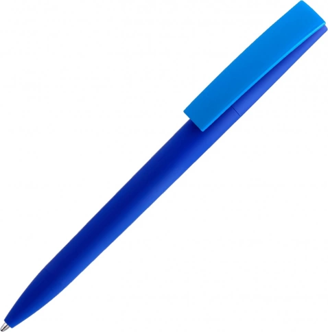 Ручка пластиковая шариковая Solke Zeta Soft Blue Mix, синяя с голубым фото 1
