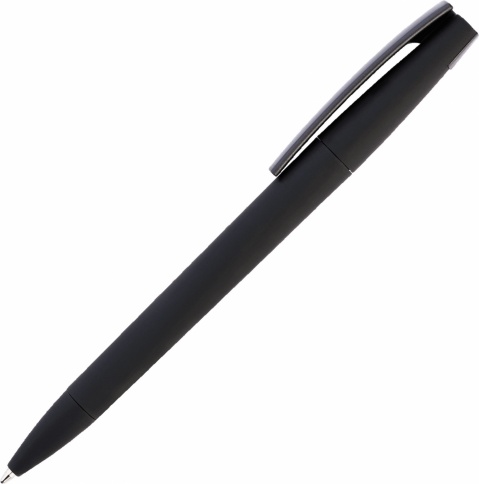Ручка пластиковая шариковая Vivapens ZETA SOFT, чёрная фото 3