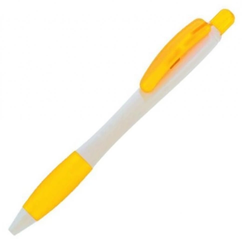 Шариковая ручка Dreampen Aston Classic, белая с жёлтым фото 1