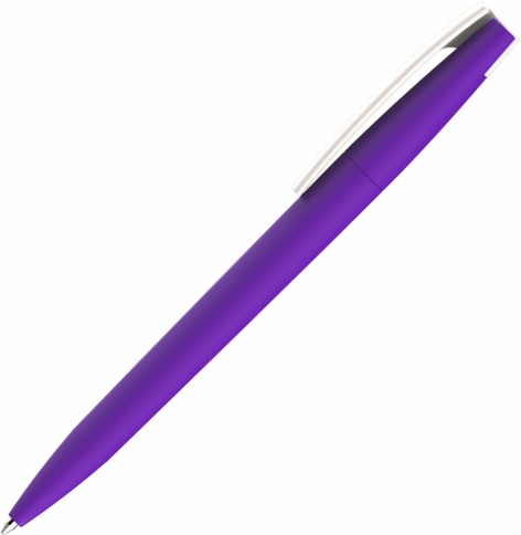 Ручка пластиковая шариковая Vivapens ZETA SOFT, фиолетовая фото 2