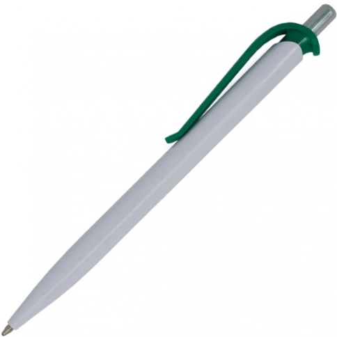 Ручка пластиковая шариковая Z-PEN Efes, белая с зелёным фото 1