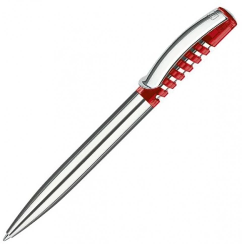 Шариковая ручка Senator New Spring Chrome Clear, красная фото 1