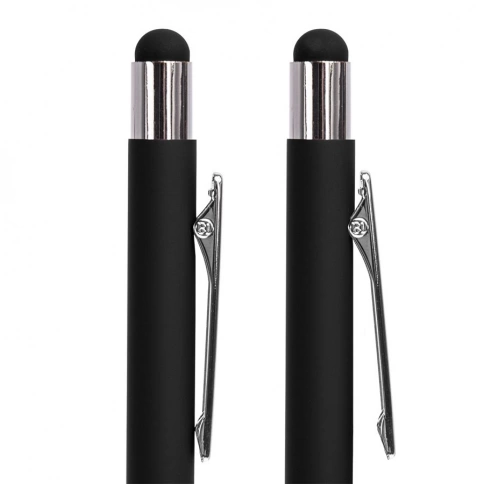 Ручка металлическая шариковая B1 FACTOR TOUCH со стилусом, чёрная фото 3