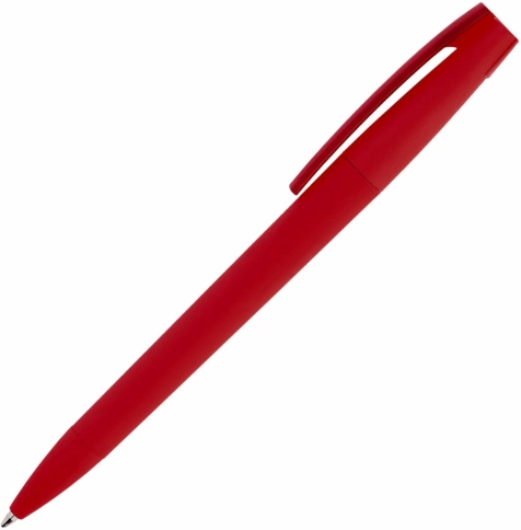 Ручка пластиковая шариковая Vivapens ZETA SOFT FROST , тёмно-красная фото 3