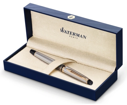 Перьевая ручка Waterman Expert 3 (S0951940) Stainless Steel GT; F сталь; подарочная коробка. фото 3
