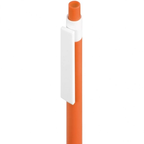 Шариковая ручка Neopen Retro, оранжевая с белым фото 2