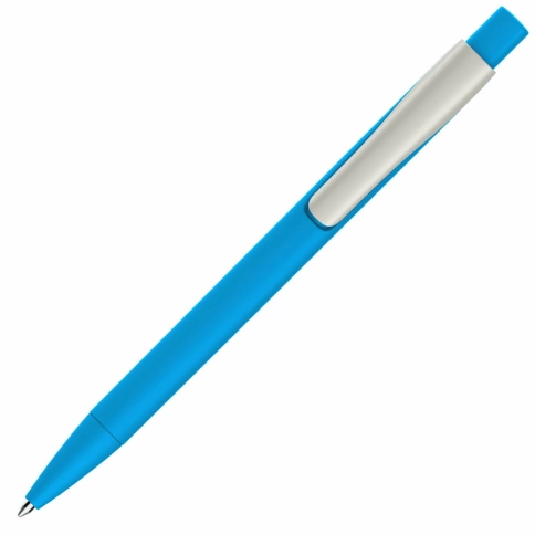 Ручка пластиковая шариковая Vivapens MASTER SOFT, голубая фото 3