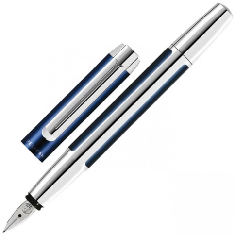 Ручка перьевая Pelikan Elegance Pura P40 (PL954966) Blue Silver EF перо сталь нержавеющая подар.кор. фото 2