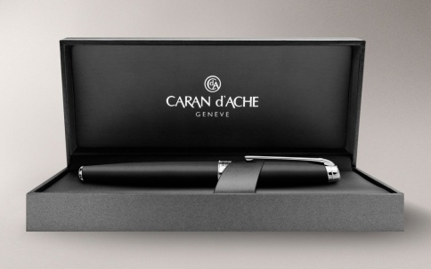 Ручка роллер Carandache Leman (4779.496) Black lacquered matte SP подар.кор. фото 4