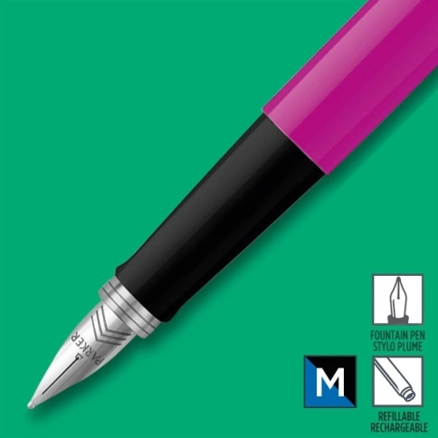 Перьевая ручка Parker Jotter Originals F60 (2096860) Magenta M сталь нержавеющая блистер фото 6