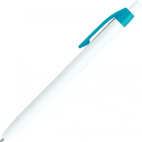 Шариковая ручка Vivapens Darom, белая с бирюзовым фото 1