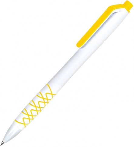 Шариковая ручка Neopen N11, белая с жёлтым фото 1