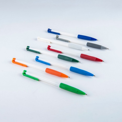Шариковая ручка Neopen N13, белая с серым фото 2