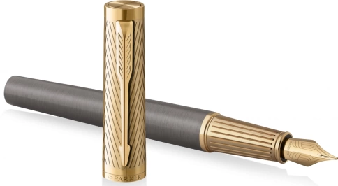 Перьевая ручка Parker Ingenuity Pioneers F571 (2200949) Arrow Grey GT; F подарочная коробка фото 10
