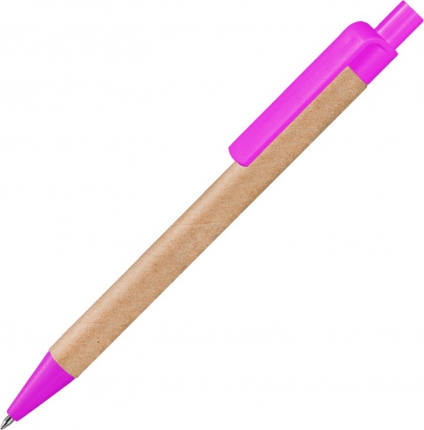 Ручка картонная шариковая Vivapens Viva New, натуральная с розовым фото 1