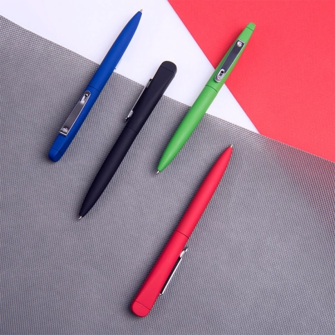 Ручка металлическая шариковая B1 IQ, с флешкой, 4 GB, синяя фото 3