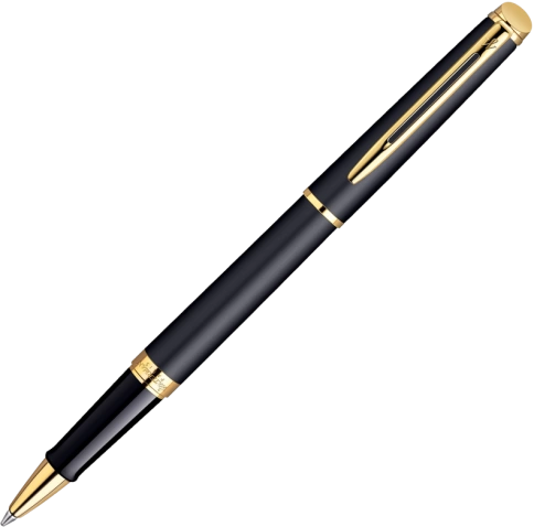 Роллер ручка Waterman Hemisphere (S0920750) Matte Black GT; F черные чернила; подарочная коробка фото 1