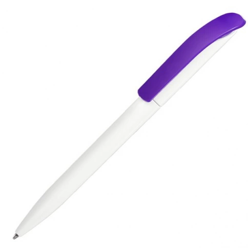 Ручка пластиковая шариковая SOLKE Vivaldi, белая с фиолетовым фото 1