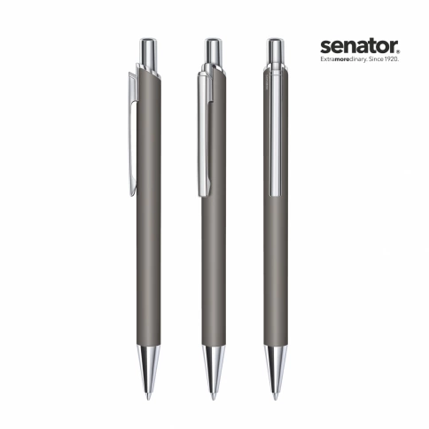 Шариковая ручка Senator Arvent Soft Touch, серая фото 2