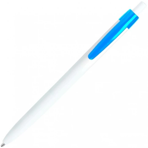 Шариковая ручка Vivapens Darom, белая с голубым фото 2