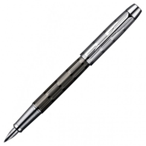 Ручка перьевая Parker, IM Premium F222, Twin Chiselled, перо: F blue, коричневая фото 1