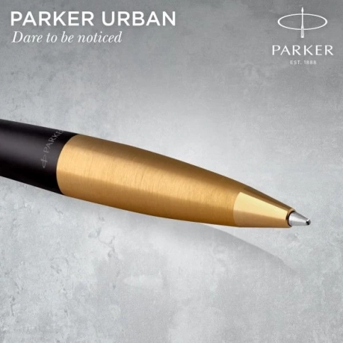 Шариковая ручка Parker Urban Core K314 (2143640) Muted Black GT M син. черн. подар.кор. фото 10