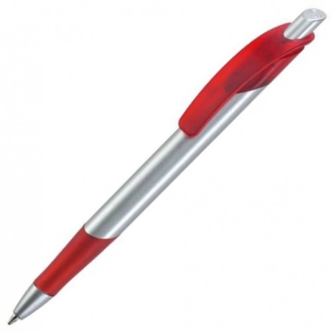 Шариковая ручка Dreampen Lotus Satin, серебристо-красная фото 1