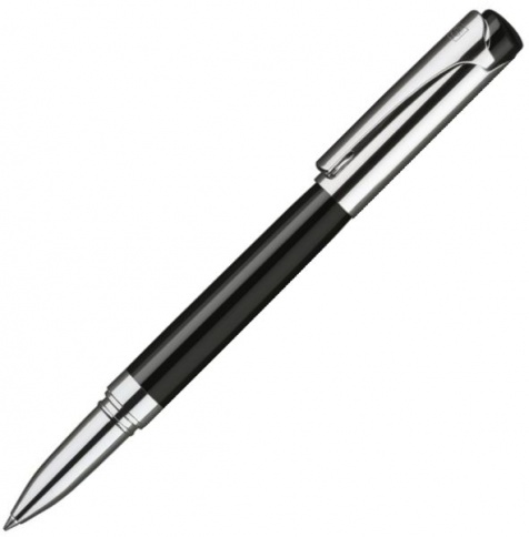 Ручка роллер Senator Visir, чёрная с серебристым фото 1