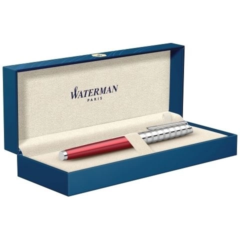 Ручка перьевая Waterman Hemisphere Deluxe (2117789) Marine Red F перо сталь нержавеющая подар.кор. фото 4