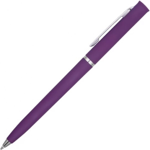 Ручка пластиковая шариковая Vivapens EUROPA SOFT, фиолетовая фото 2